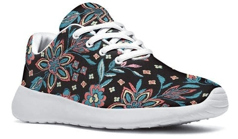 Yiify - Blue On Black Flowers